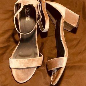 Catherine Malandrino velvety strapped sandal.
